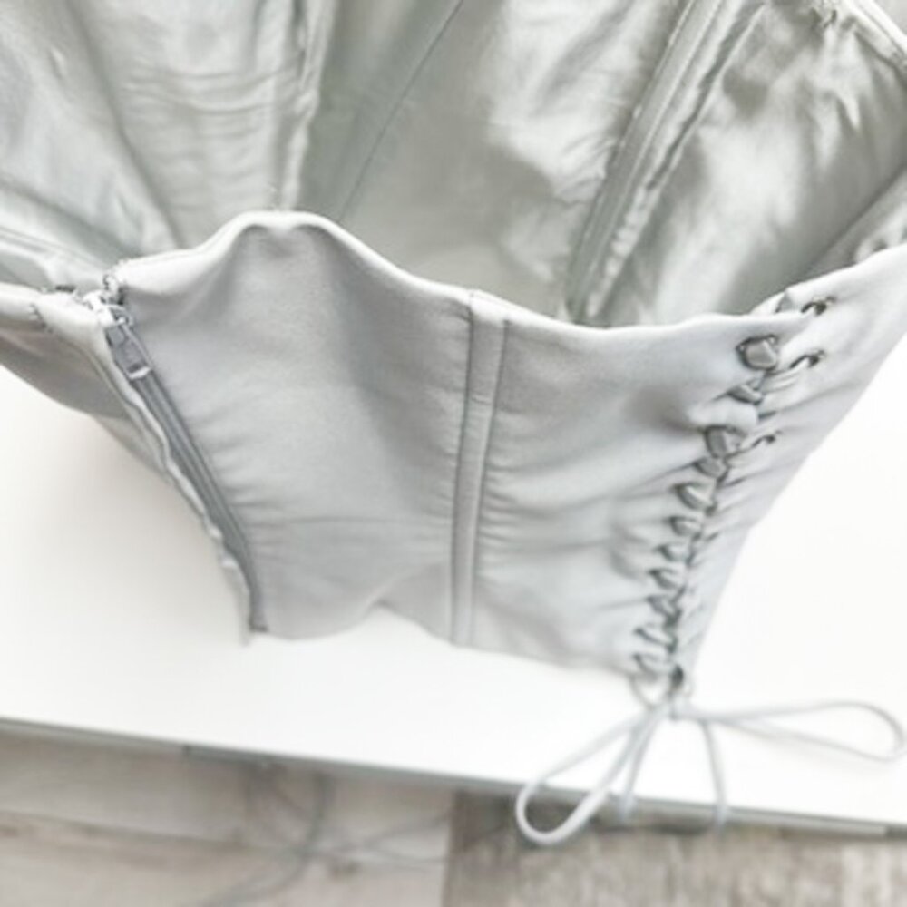 BCBG Satin Silver Corset - Picture 4 of 7